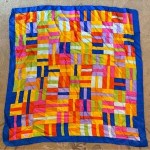 Liberty of London Vintage Scarf Made in England Colorful Geometric 26”